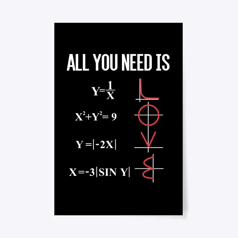 ALL YOU NEED IS LOVE MATH NERD 