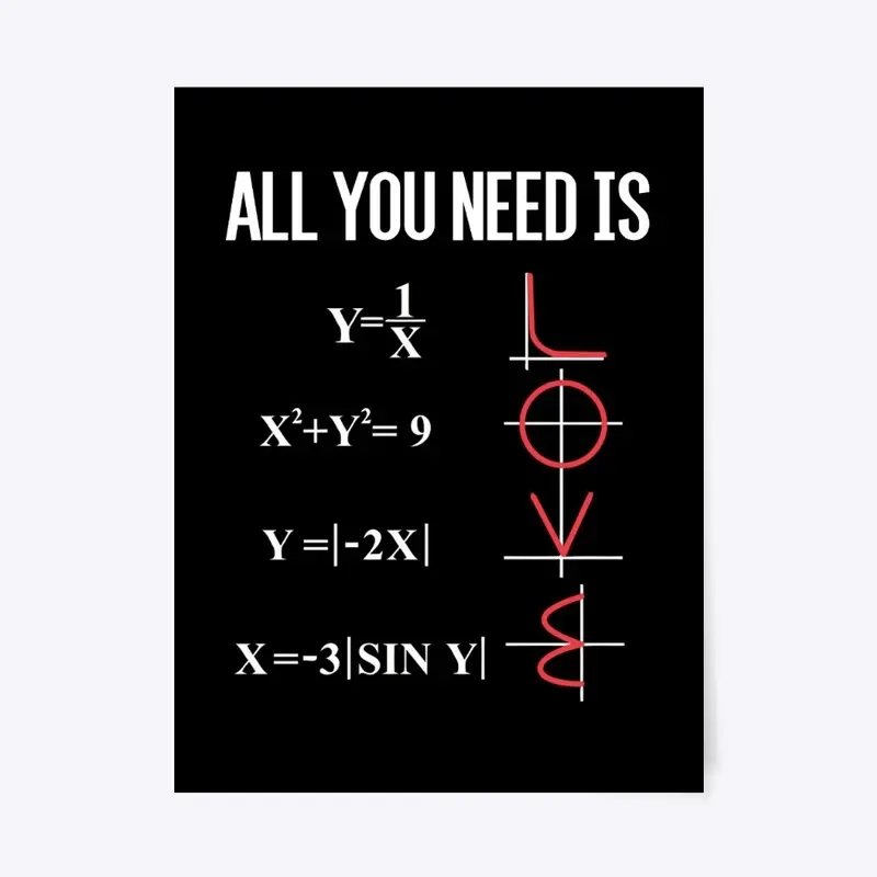 ALL YOU NEED IS LOVE MATH NERD 